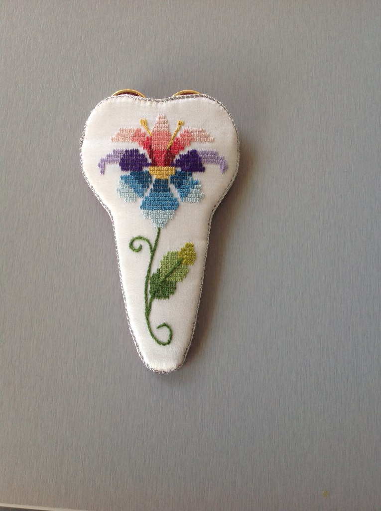 Cabinet of Curiosities, finished velvet stitch scissor case